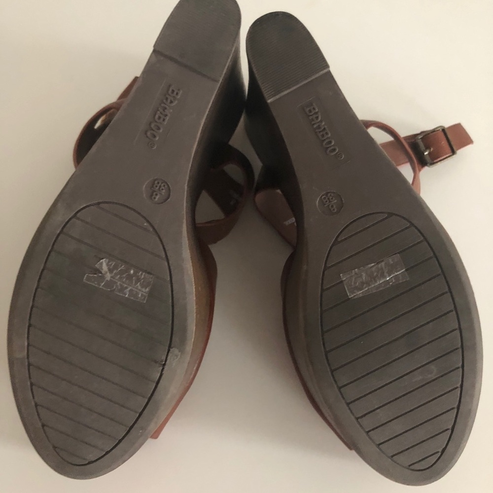 Brown Platform Wedges - image 4